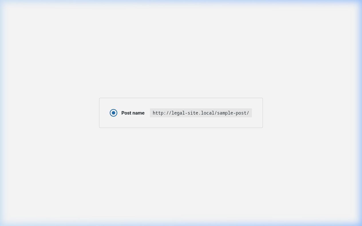 WordPress Permalinks Settings